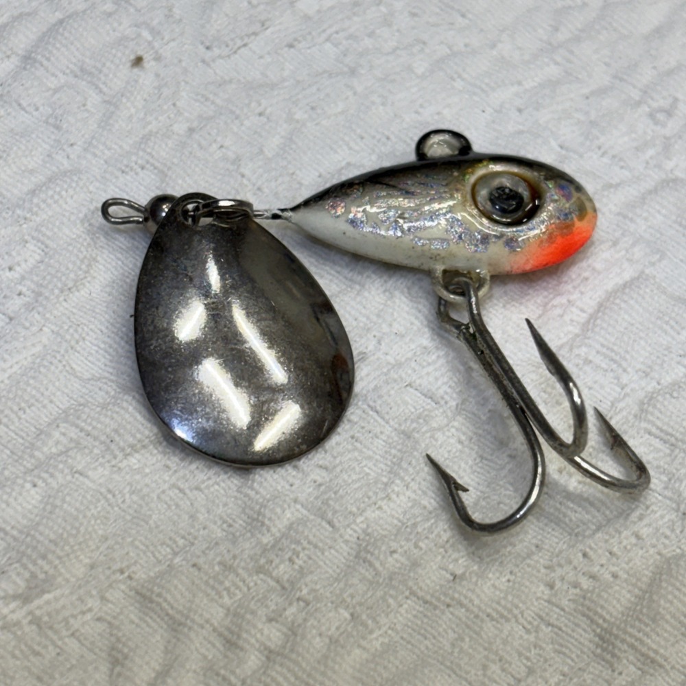 3 Vintage Mann's Little George Tail Spinner Fishing Lures. Tough Colors